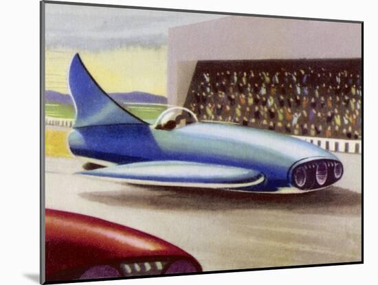 Motor Racing with Atom-Powered Vehicles-null-Mounted Art Print