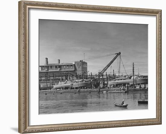 Motor Torpedo Boats of the Philippine Army Offshore Patrol Being Readied for Training Maneuvers-null-Framed Photographic Print