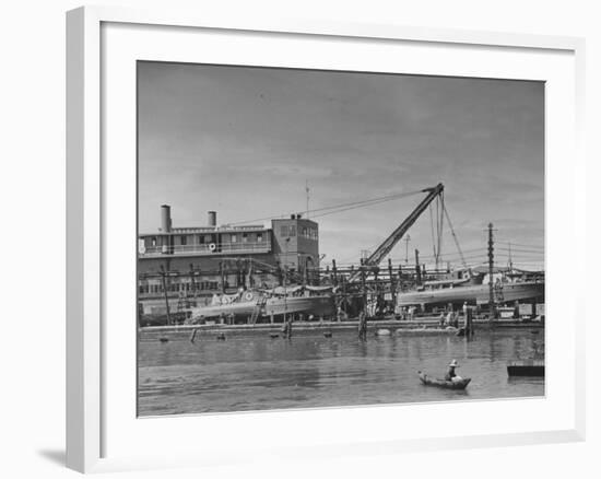 Motor Torpedo Boats of the Philippine Army Offshore Patrol Being Readied for Training Maneuvers-null-Framed Photographic Print