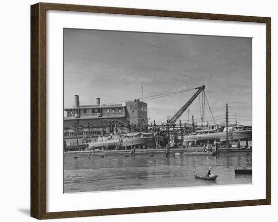 Motor Torpedo Boats of the Philippine Army Offshore Patrol Being Readied for Training Maneuvers-null-Framed Photographic Print