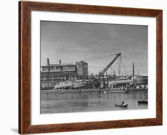 Motor Torpedo Boats of the Philippine Army Offshore Patrol Being Readied for Training Maneuvers-null-Framed Photographic Print