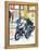 Motorbike in Paris-Maja Wronska-Framed Premier Image Canvas