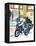 Motorbike in Paris-Maja Wronska-Framed Premier Image Canvas