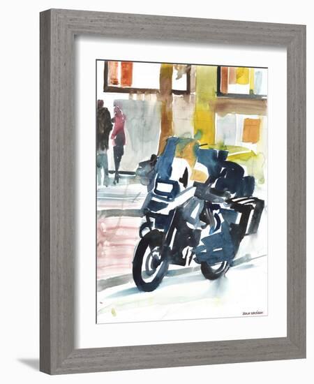 Motorbike in Paris-Maja Wronska-Framed Giclee Print