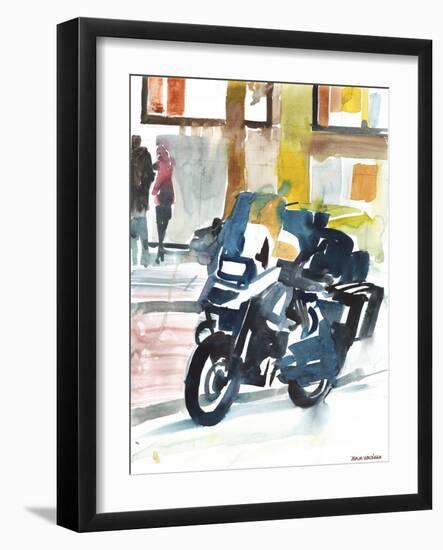 Motorbike in Paris-Maja Wronska-Framed Giclee Print