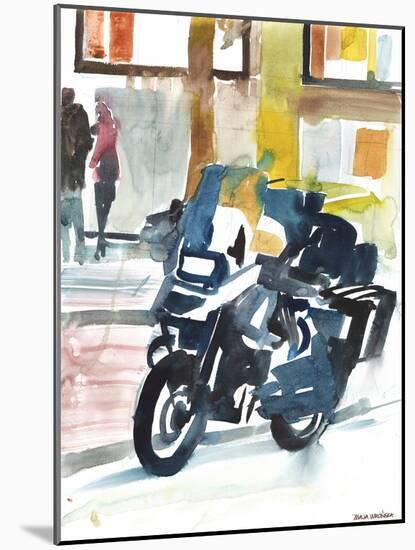 Motorbike in Paris-Maja Wronska-Mounted Giclee Print