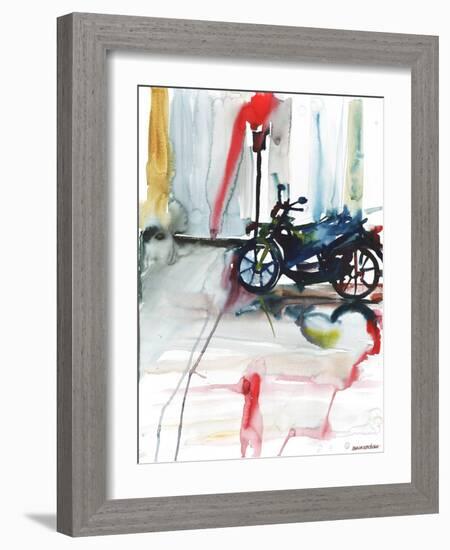 Motorbike in Paris-Maja Wronska-Framed Giclee Print