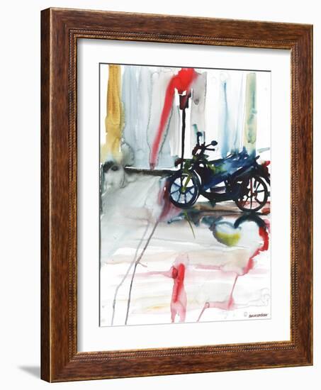 Motorbike in Paris-Maja Wronska-Framed Giclee Print