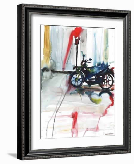 Motorbike in Paris-Maja Wronska-Framed Giclee Print