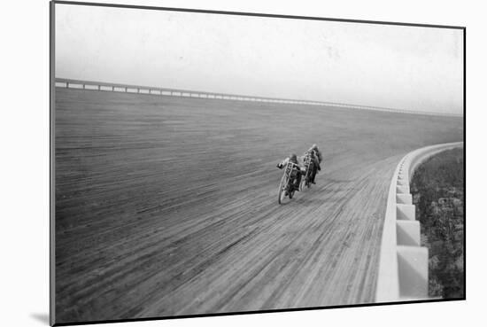 Motorbikes Racing at Speedway Park, Maywood, Chicago, Illinois, USA, 1915-null-Mounted Photographic Print