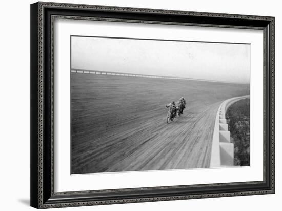 Motorbikes Racing at Speedway Park, Maywood, Chicago, Illinois, USA, 1915-null-Framed Photographic Print