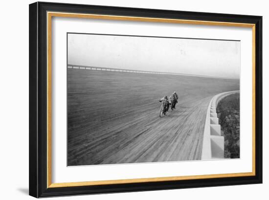 Motorbikes Racing at Speedway Park, Maywood, Chicago, Illinois, USA, 1915-null-Framed Photographic Print