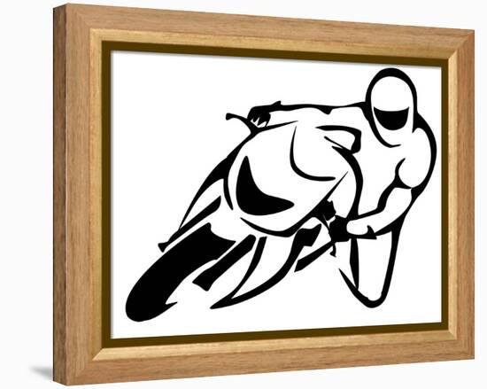 Motorcicle Driver-lapencia-Framed Stretched Canvas