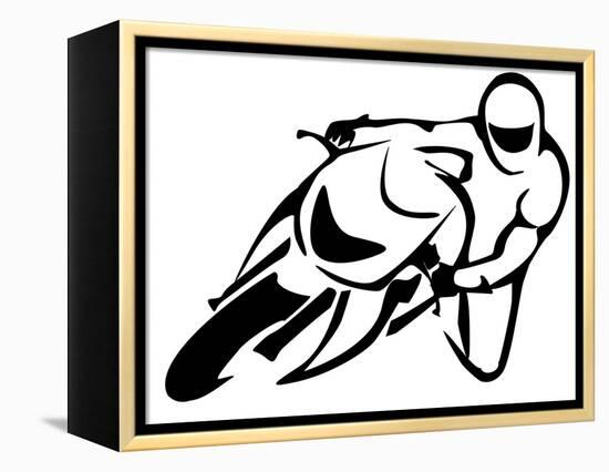 Motorcicle Driver-lapencia-Framed Stretched Canvas
