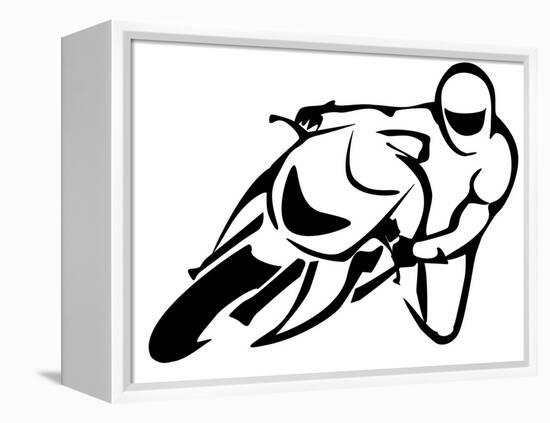 Motorcicle Driver-lapencia-Framed Stretched Canvas