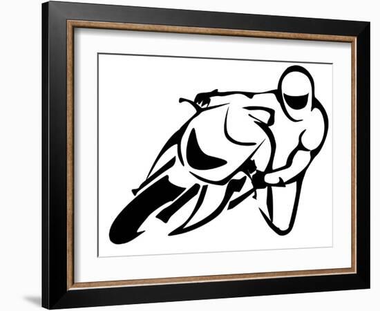 Motorcicle Driver-lapencia-Framed Art Print