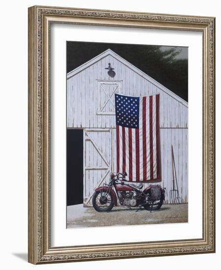 Motorcycle Barn-Zhen-Huan Lu-Framed Giclee Print