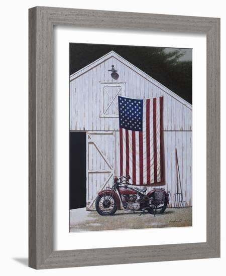 Motorcycle Barn-Zhen-Huan Lu-Framed Giclee Print