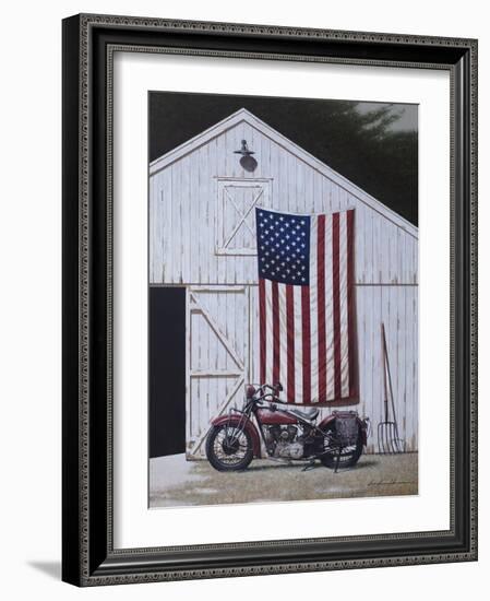 Motorcycle Barn-Zhen-Huan Lu-Framed Giclee Print