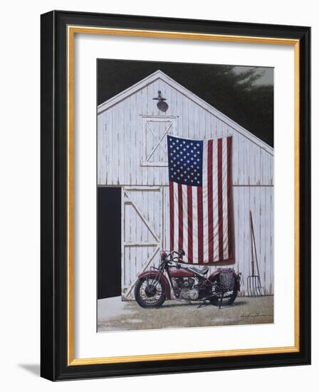 Motorcycle Barn-Zhen-Huan Lu-Framed Giclee Print