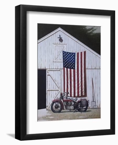 Motorcycle Barn-Zhen-Huan Lu-Framed Giclee Print