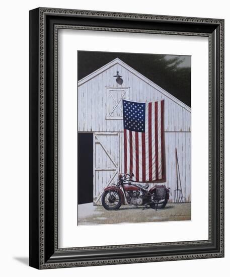 Motorcycle Barn-Zhen-Huan Lu-Framed Giclee Print