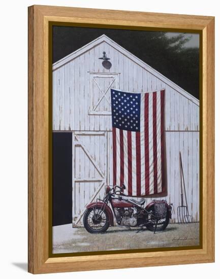 Motorcycle Barn-Zhen-Huan Lu-Framed Premier Image Canvas