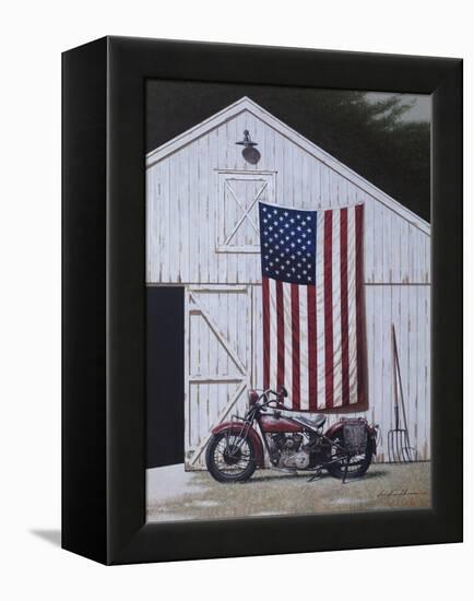 Motorcycle Barn-Zhen-Huan Lu-Framed Premier Image Canvas