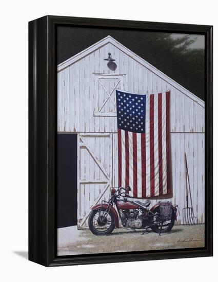 Motorcycle Barn-Zhen-Huan Lu-Framed Premier Image Canvas