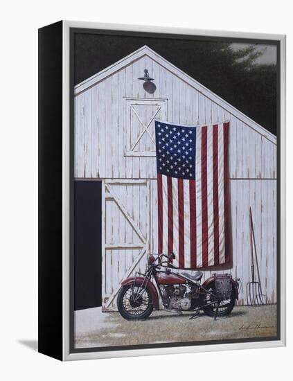 Motorcycle Barn-Zhen-Huan Lu-Framed Premier Image Canvas