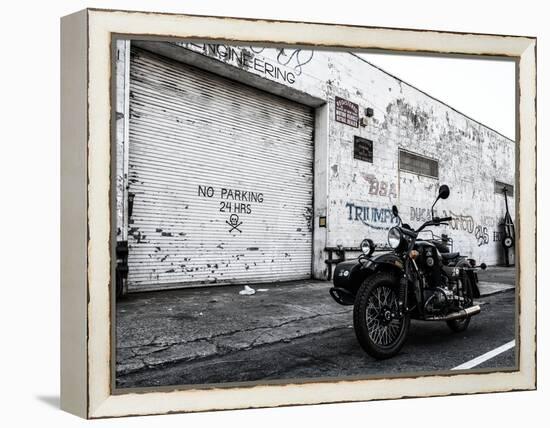 Motorcycle Garage in Brooklyn-Philippe Hugonnard-Framed Premier Image Canvas