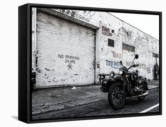 Motorcycle Garage in Brooklyn-Philippe Hugonnard-Framed Premier Image Canvas