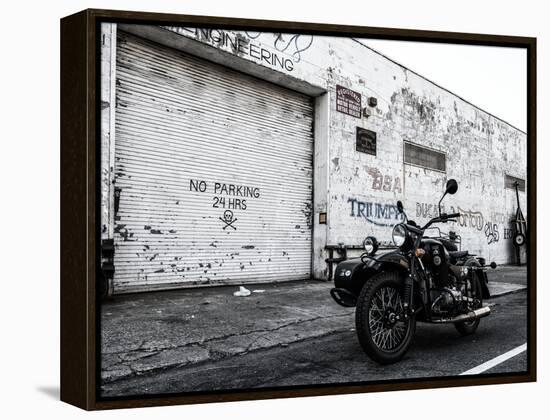 Motorcycle Garage in Brooklyn-Philippe Hugonnard-Framed Premier Image Canvas