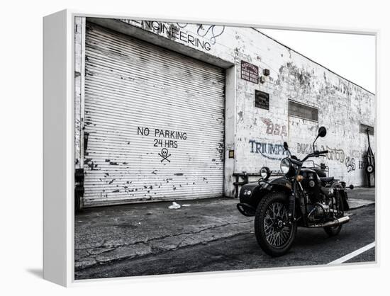 Motorcycle Garage in Brooklyn-Philippe Hugonnard-Framed Premier Image Canvas