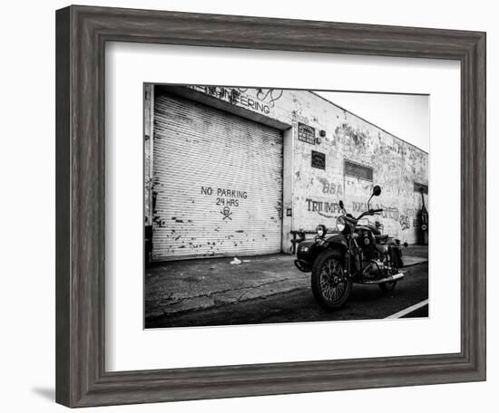 Motorcycle Garage in Brooklyn-Philippe Hugonnard-Framed Art Print