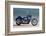 Motorcycle, Honda, Cruiser, Blue, Sea in the Background, Side Standard Right-Fact-Framed Photographic Print