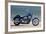 Motorcycle, Honda, Cruiser, Blue, Sea in the Background, Side Standard Right-Fact-Framed Photographic Print