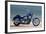 Motorcycle, Honda, Cruiser, Blue, Sea in the Background, Side Standard Right-Fact-Framed Photographic Print