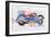 Motorcycle Image Which Consists of Different Colors-Dmitriip-Framed Art Print
