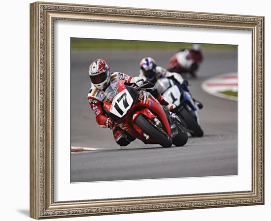 Motorcycle Racer, Mid Ohio Raceway, Lexington, Ohio, USA-Adam Jones-Framed Photographic Print