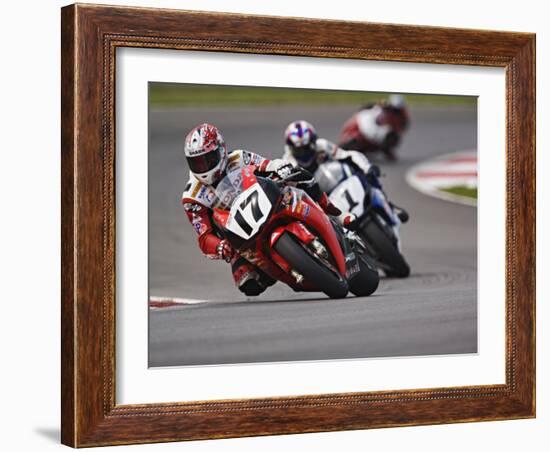 Motorcycle Racer, Mid Ohio Raceway, Lexington, Ohio, USA-Adam Jones-Framed Photographic Print