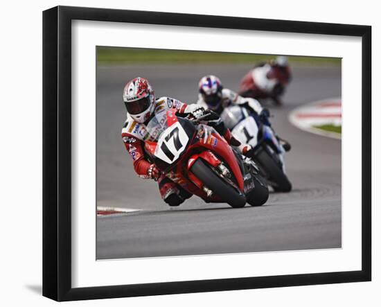 Motorcycle Racer, Mid Ohio Raceway, Lexington, Ohio, USA-Adam Jones-Framed Photographic Print