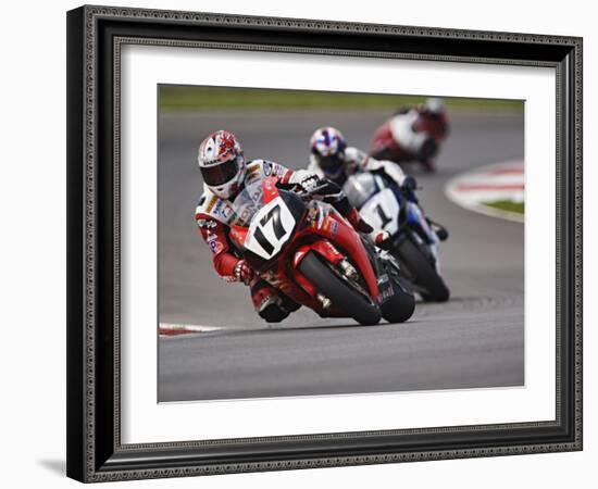 Motorcycle Racer, Mid Ohio Raceway, Lexington, Ohio, USA-Adam Jones-Framed Photographic Print