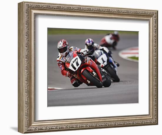 Motorcycle Racer, Mid Ohio Raceway, Lexington, Ohio, USA-Adam Jones-Framed Photographic Print