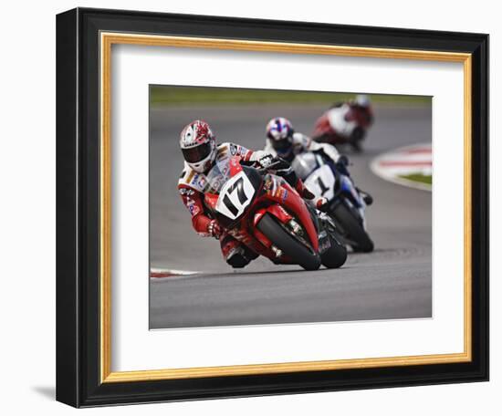 Motorcycle Racer, Mid Ohio Raceway, Lexington, Ohio, USA-Adam Jones-Framed Photographic Print