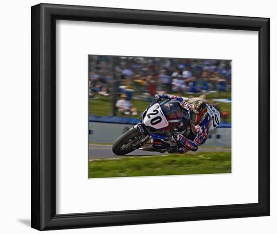 Motorcycle Racer, Mid Ohio Raceway, Lexington, Ohio, USA-Adam Jones-Framed Photographic Print