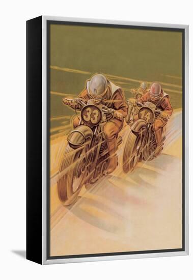 Motorcycle Racing-null-Framed Stretched Canvas