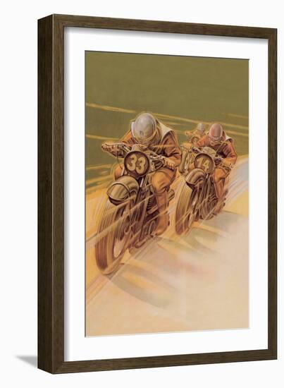 Motorcycle Racing-null-Framed Art Print