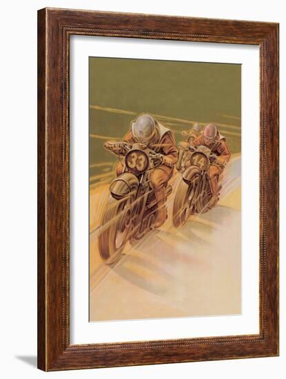 Motorcycle Racing-null-Framed Art Print