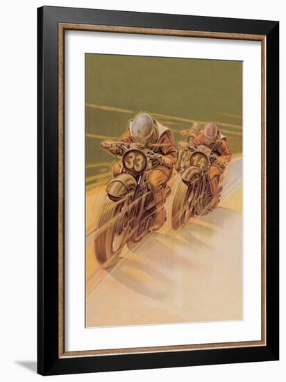 Motorcycle Racing-null-Framed Art Print